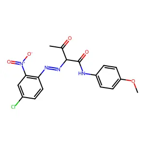Butanamide, 2-[2-(4-chloro-2-nitrophenyl)diazenyl]-N-(4-methoxyphenyl)-3-oxo- structure