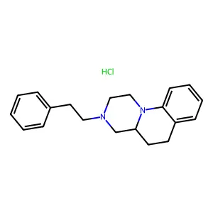 1H-Pyrazino(1,2-a)quinoline, 2,3,4,4a,5,6-hexahydro-3-phenethyl-, hydrochloride structure