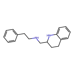Quinoline, 1,2,3,4-tetrahydro-2-((phenethylamino)methyl)- structure