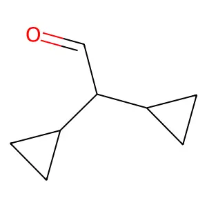Dicyclopropylacetaldehyde structure