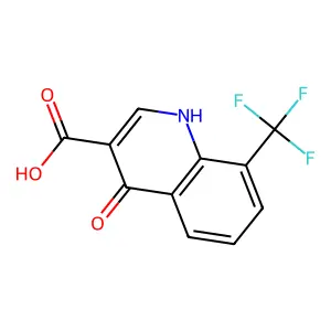 4-Hydroxy-8-(trifluoromethyl)quinoline-3-carboxylic acid structure