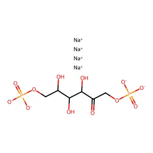 D-Fructose, 1,6-bis(dihydrogen phosphate), sodium salt (1:4) structure