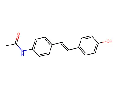 4'-Hydroxy-N-acetyl-4-aminostilben structure