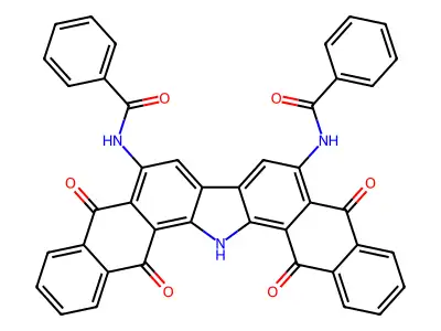 16H-Dinaphtho(2,3-a:2',3'-i)carbazole-5,10,15,17-tetraone, 6,9-dibenzamido- structure