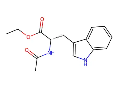 Ethyl n-formyl-n-methyl-l-tryptophanate structure
