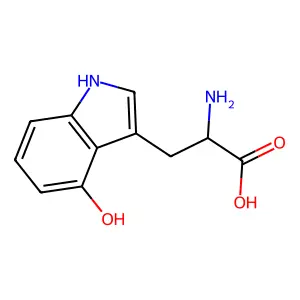 (R)-2-Amino-3-(4-hydroxy-1H-indol-3-yl)propanoic acid structure