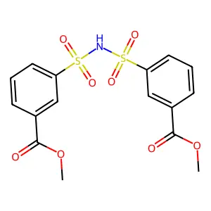 Benzoic acid, 3,3'-(iminobis(sulfonyl))bis-, 1,1'-dimethyl ester structure