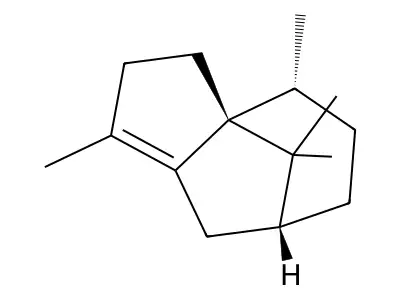 1,4,9,9-Tetramethyl-2,4,5,6,7,8-hexahydro-3H-3a,7-methanoazulene structure