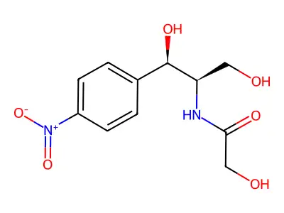 N-[1,3-Dihydroxy-1-(4-nitrophenyl)propan-2-yl](hydroxy)ethanimidic acid structure