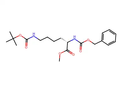 Z-LYS(BOC)-OME structure