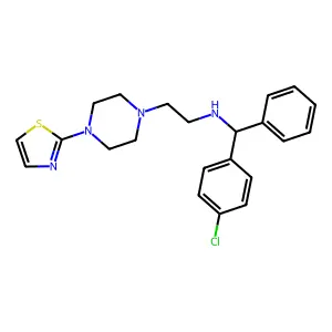 Piperazine, 1-(2-(alpha-(p-chlorophenyl)benzylamino)ethyl)-4-(2-thiazolyl)- structure