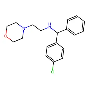 Morpholine, 4-(2-(alpha-(p-chlorophenyl)benzylamino)ethyl)- structure