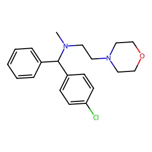 Morpholine, 4-(2-(N-(alpha-(p-chlorophenyl)benzyl)-N-methylamino)ethyl)- structure