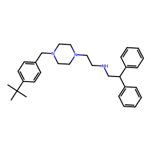 Piperazine, 1-(p-tert-butylbenzyl)-4-(2-(1,2-diphenylethylamino)ethyl)- structure