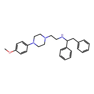 Piperazine, 1-(2-(1,2-diphenylethylamino)ethyl)-4-(p-methoxyphenyl)- structure