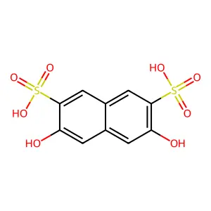 2,7-Naphthalenedisulfonic acid, 3,6-dihydroxy- structure