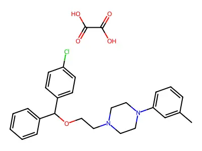 Piperazine, 1-(2-(alpha-(p-chlorophenyl)benzyloxy)ethyl)-4-(m-tolyl)-, oxalate structure