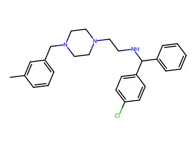 Piperazine, 1-(2-(alpha-(p-chlorophenyl)benzylamino)ethyl)-4-(m-methylbenzyl)- structure