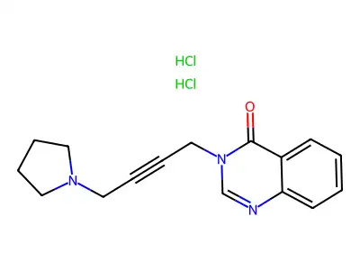 4(3H)-Quinazolinone, 3-(4-(1-pyrrolidinyl)-2-butynyl)-, dihydrochloride structure