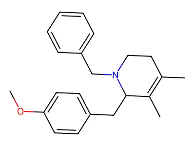 1-Benzyl-1,2,5,6-tetrahydro-2-((4-methoxyphenyl)methyl)-3,4-dimethylpyridine structure