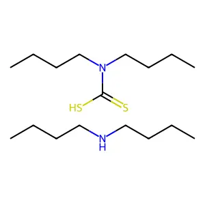 Carbamodithioic acid, N,N-dibutyl-, compd. with N-butyl-1-butanamine (1:1) structure