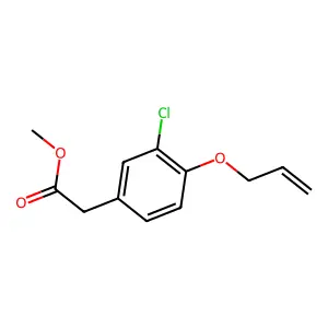 Methyl {4-chloro-3-[(prop-2-en-1-yl)oxy]phenyl}acetate structure