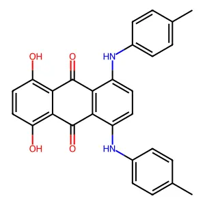 5,8-Di(p-toluidino)-1,4-dihydroxyanthraquinone structure