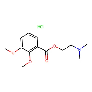 o-Veratric acid, 2-(dimethylamino)ethyl ester, hydrochloride structure