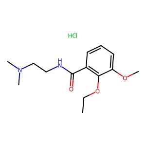 Benzamide, N-(2-dimethylaminoethyl)-2-ethoxy-3-methoxy-, hydrochloride structure