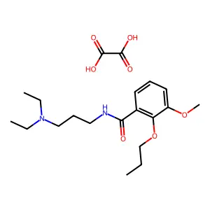 Benzamide, N-(3-diethylaminopropyl)-3-methoxy-2-propoxy-, oxalate structure