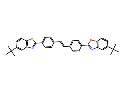 2,2a(2)-(1,2-Ethenediyldi-4,1-phenylene)bis[5-(1,1-dimethylethyl)benzoxazole] structure