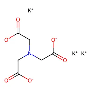 Glycine, N,N-bis(carboxymethyl)-, potassium salt (1:3) structure