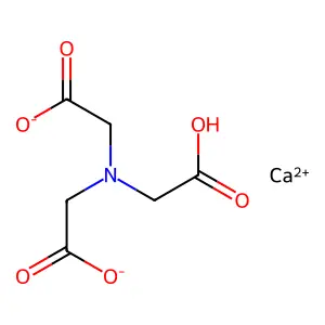 Glycine, N,N-bis(carboxymethyl)-, calcium salt (1:1) structure