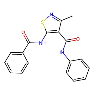 4-Isothiazolecarboxanilide, 5-benzamido-3-methyl- structure