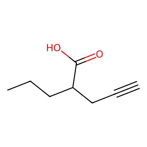 2-Propyl-4-pentynoic acid structure