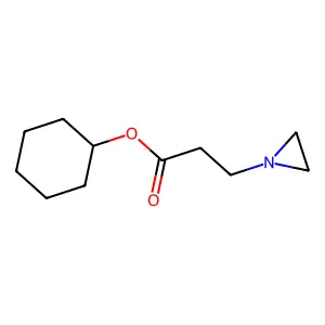 1-Aziridinepropionic acid, cyclohexyl ester structure