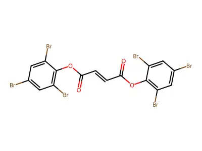 2-Butenedioic acid (2E)-, bis(2,4,6-tribromophenyl) ester structure