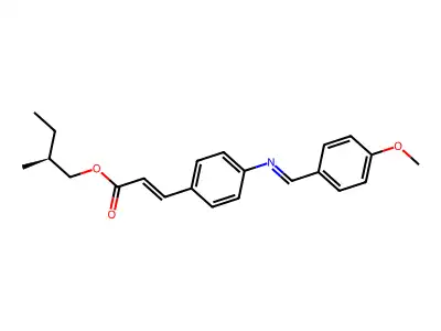[S-(E,E)]-2-Methylbutyl-4-[(4-methoxybenzylidene)amino]cinnamate structure