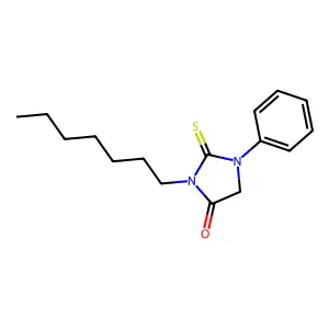 4-Imidazolidinone, 3-heptyl-1-phenyl-2-thioxo- structure