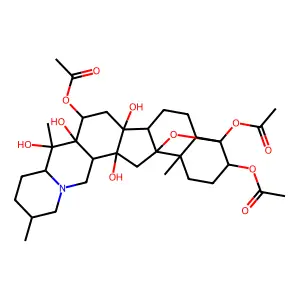 3,4,16-Triacetylcevin structure
