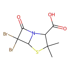 6,6-Dibromopenicillanic acid structure