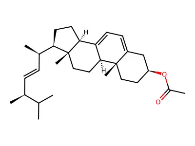 3beta-Acetoxy-ergosta-5,7,22-triene structure
