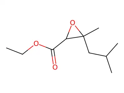 Ethyl 3-methyl-3-(2-methylpropyl)oxirane-2-carboxylate structure