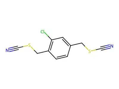 [2-Chloro-4-(thiocyanatomethyl)phenyl]methyl thiocyanate structure