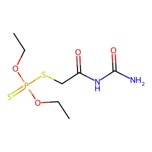 Phosphorodithioic acid, O,O-diethyl ester, S-ester with (mercaptoacetyl)urea structure
