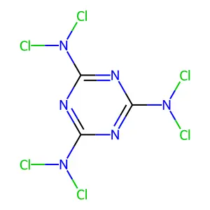 1,3,5-Triazine-2,4,6-triamine, N2,N2,N4,N4,N6,N6-hexachloro- structure
