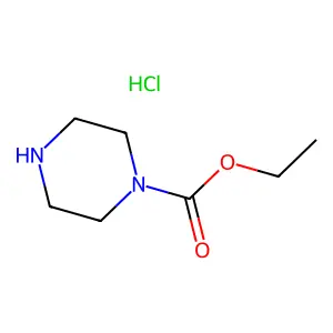 1-Piperazinecarboxylic acid, ethyl ester, hydrochloride (1:1) structure