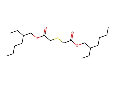 Acetic acid, 2,2'-thiobis-, 1,1'-bis(2-ethylhexyl) ester structure