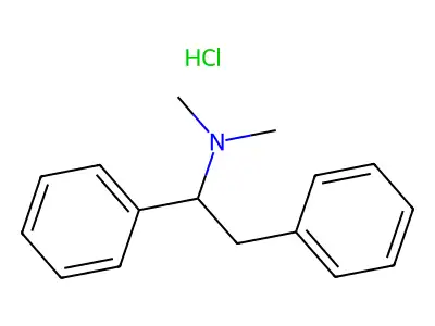 1,2-Diphenylethyl(dimethyl)azanium;chloride structure