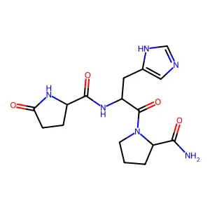 5-Oxoprolylhistidylprolinamide structure